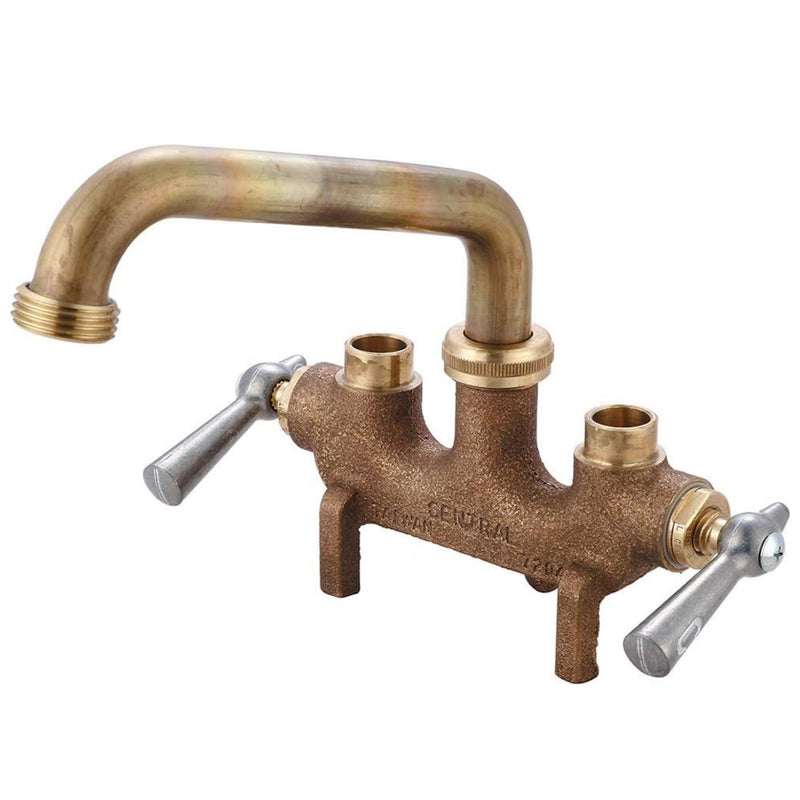 Central Brass 466 Two Handle Laundry Faucet Commercial Quality Wall Mount Easy Installation