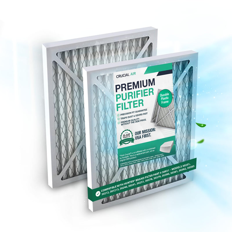 Purifier 2 Filters – Compatible with Hunter® Brand Filter Part # 30931 – Models 30201, 30212, 301213, 30240, 30241, 30251, 30378, 30379, 30380, 30381, 30382, 30383 – (2 Pack)