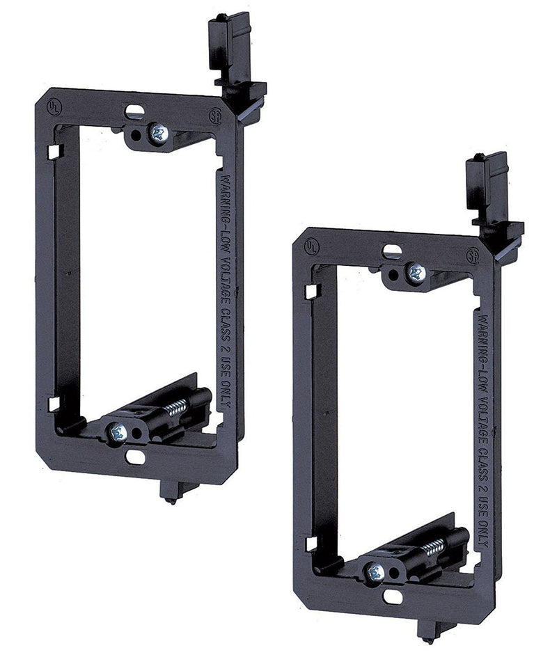 iMBAPrice LV1-2PK Single Gang (1-Gang) Low Voltage Mounting Bracket - Black (Pack of 2) 1 Gang (2 Pack)