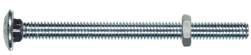 Hillman 2151 10-24 x 2-Inch Carriage Bolt with Nut, 15-Pack,Zinc