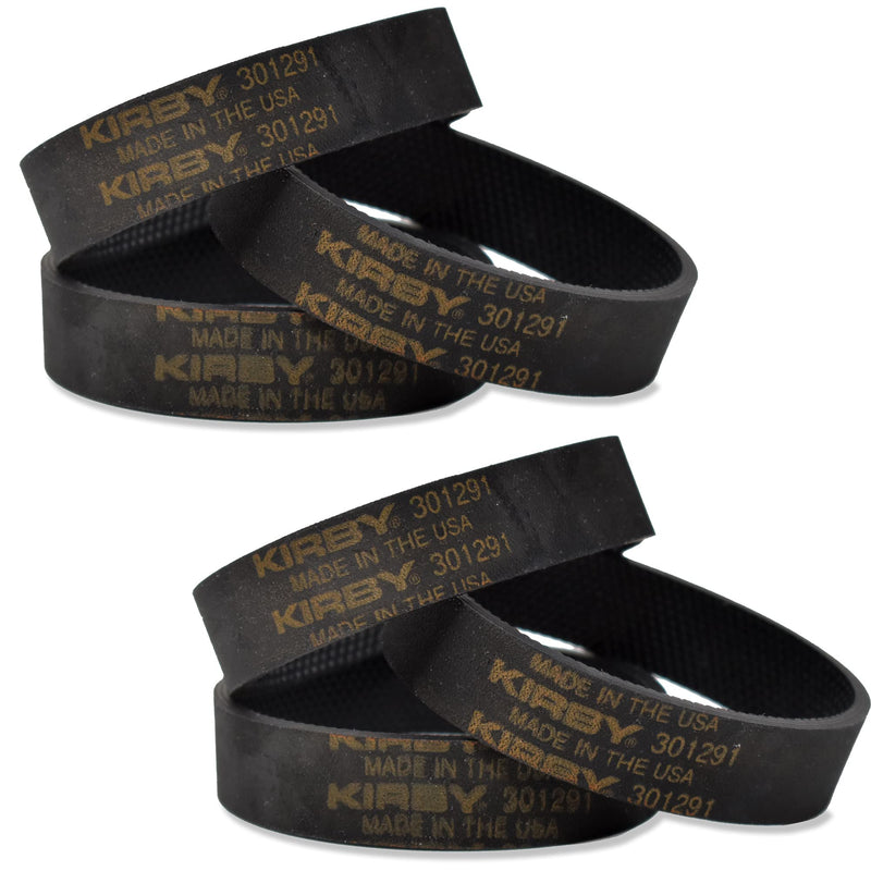 Kirby Vacuum Cleaner Belts 301291 Fits All Generation Series Models G3, G4, G5, G6, G7, Ultimate G, and Diamond Edition 6 Belts Black