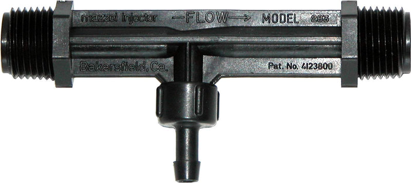Mazzei (283-PP) Gas/Liquid Injector - Polypropylene Black 1/2" MNPT
