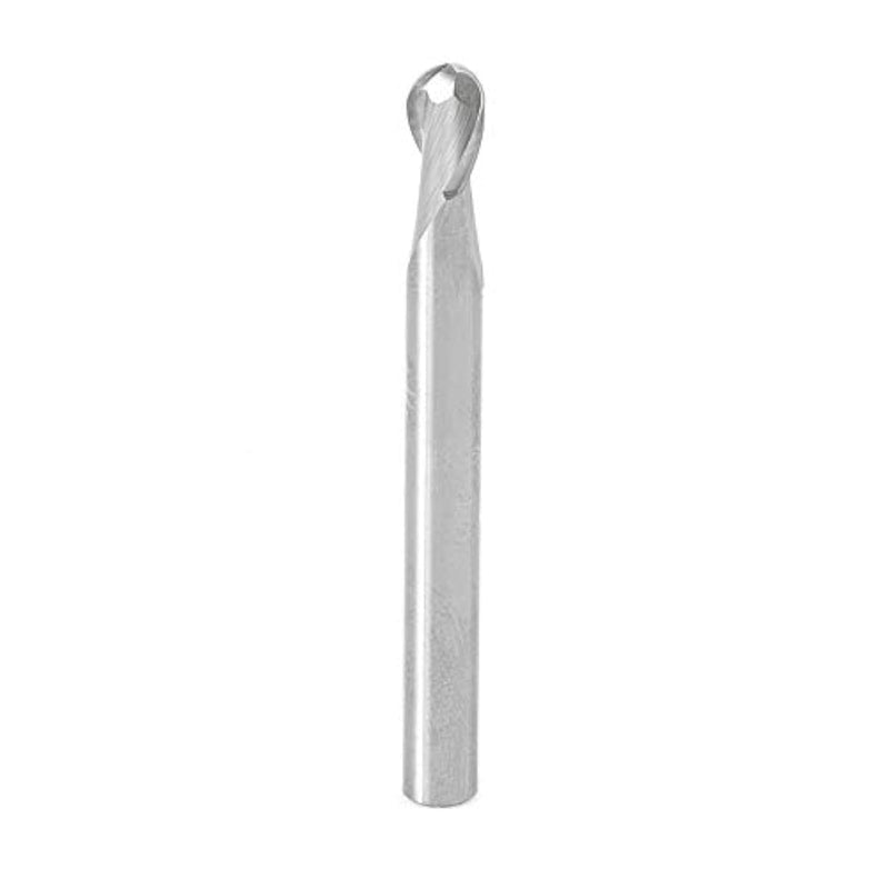 Amana Tool - 46374 Solid Carbide Up-Cut Ball Nose Spiral 1/4 Dia x 3/8 x 1/4 Shank x 2-1/2