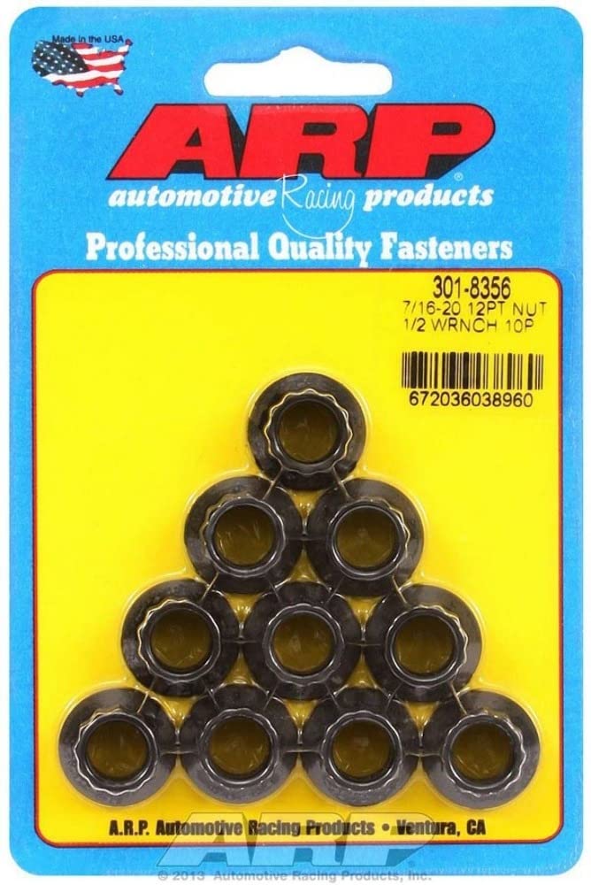 ARP 301-8356 7/16-20 1/2 socket 12 pt nut kit