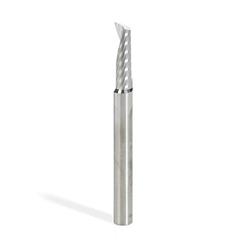 Amana Tool - 51495 Metric Solid Carbide CNC Spiral 'O' Single Flute, Plastic Cutting 6 Dia 6 D x 20 CH x 6 SHK
