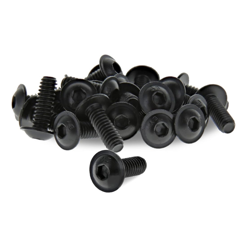 8020, 3066, 10 Series, 1/4-20 x 0.75 Inch 3/4 Inch Flanged Button Head Socket Cap Screw (FBHSCS) 80/20 Steel Bolts (25) 25