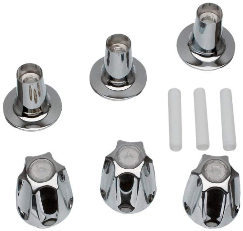 Danco 81428 Bathtub and Shower 3-Handle Remodel Kit for Price Pfister Tub/Shower Handle Restoration,(Pack of 3), Chrome