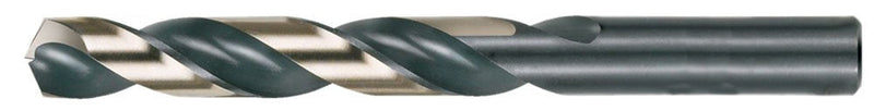 CLE-LINE® 1878 Heavy-Duty Jobber Length Drill Bit 17/64" Black & Gold, 3 Flats, Pack of 12 (C18013)