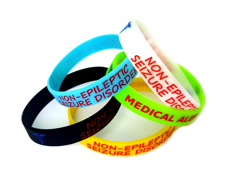 5X Seizure Disorder Non Epileptic Epilepsy Wristband Medical Awareness Alert New Including Glow in The Dark …