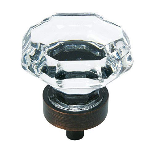 Cosmas 20 Pack 5268ORB-C Oil Rubbed Bronze Glass Knob 1-5/16 Inch Diameter