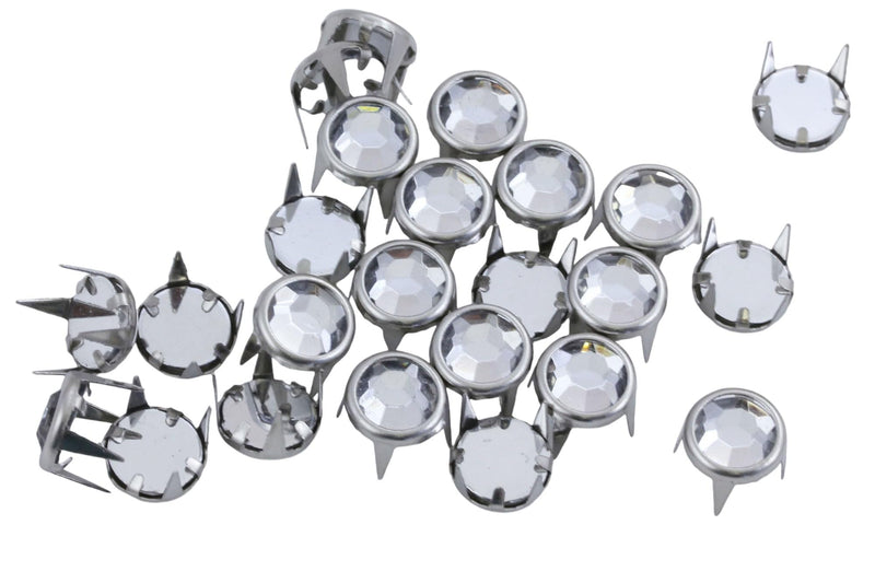 8mm Crystal CH38 Bedazzler Refills Rhinestones Preset Gemagic Studs Nailheads in Rims for Garment Embelishments Leatherwork DIY Crafts Decorate Shoes, Belts, Tee Size 34-50 Pieces Crystal Clear CH38 8mm