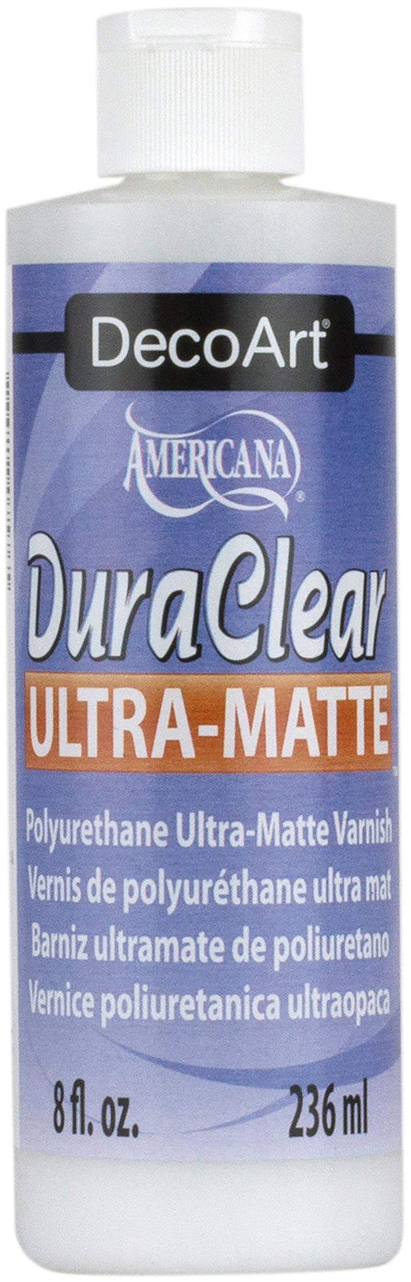 DecoArt Americana DuraClear Ultra Matte Varnish, 8 fl.oz 8 Fl Oz (Pack of 1)