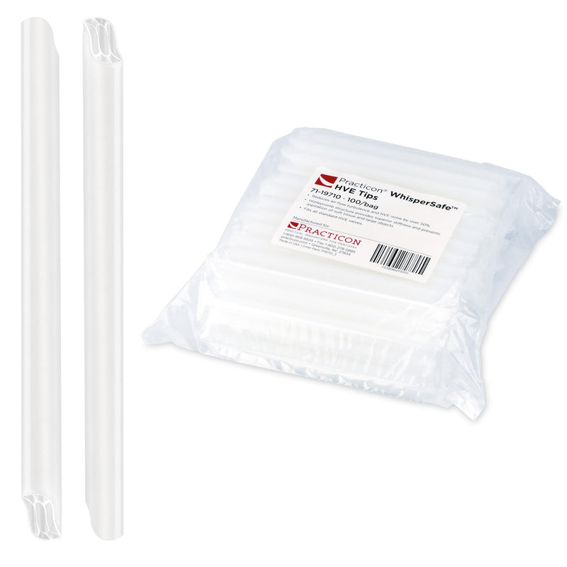 Practicon 7119710 WhisperSafe HVE Tip, Pack of 100