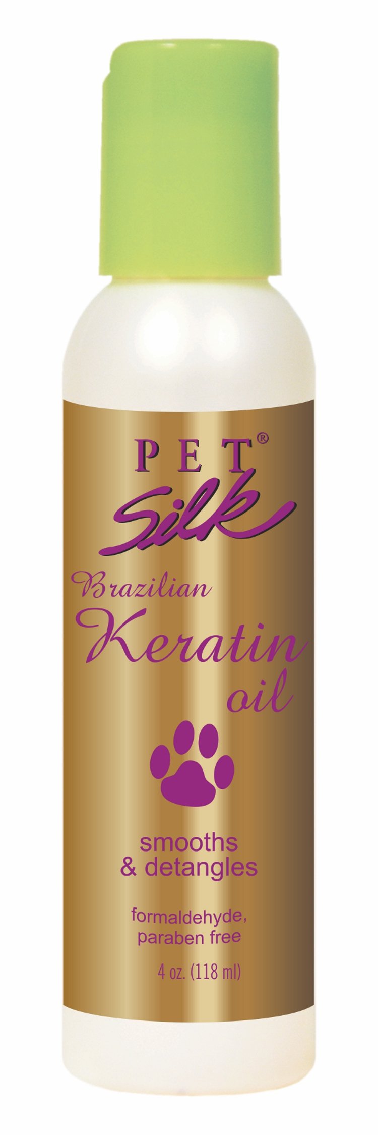 Pet Silk Brazilian Keratin Oil - For Dry Coat- Leave-In Oil for Dog and Cat Fur - Leave Pet Hair Shiny, Smooth, and Soft - Reduce Puppy and Kitten's Coat Shedding - PawsPlanet Australia