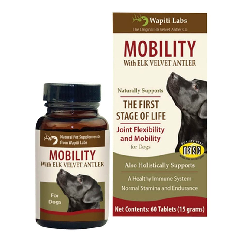 60 Count Dog Mobilty with Elk Velvet Antler Tablets - PawsPlanet Australia