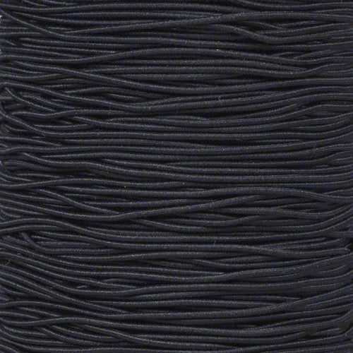 PARACORD PLANET 1/16” Diameter Elastic Stretch Bungee Shock Cord in 10, 25, 50, 100, 250, 1000, 1300 Feet Options 25 feet Black