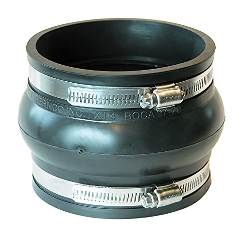 Fernco PXJ-4 Flexible PVC Expansion Joint Coupling for thermal expansion and contraction of vertical pipes
