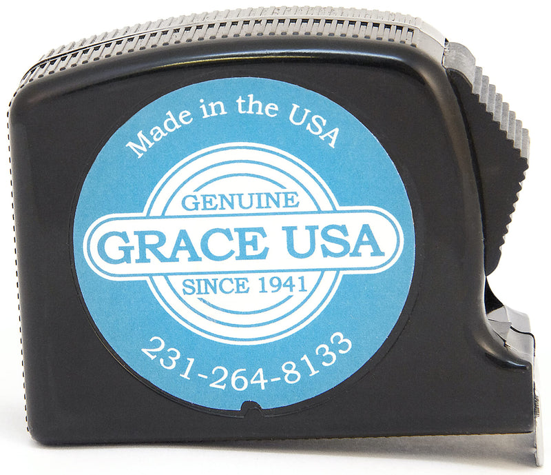 Grace USA 12-Foot Tape Measure, Perfect for Woodworking, Projects Around the House, Construction, Handcrafted, Made in USA,Black,TM12