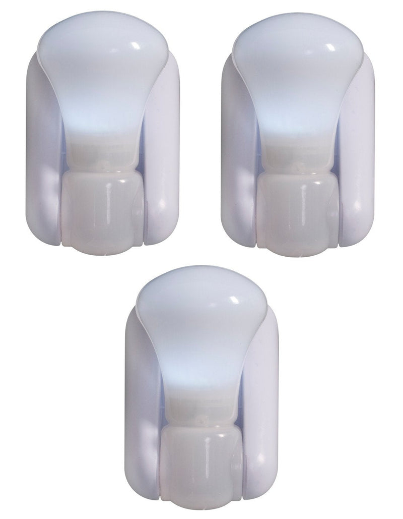 Perfect Life Ideas 3 Pack Battery Operated LED Light Bulbs Peel and Stick Anywhere - Adjustable Portable Lamp No Cords, Wiring, Outlets Needed - Stick up Lights with Mounting Hardware. Brand Tm®