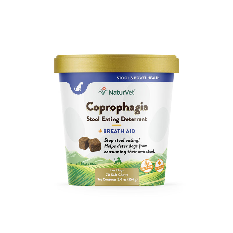 NaturVet – Coprophagia Stool Eating Deterrent Plus Breath Aid – Deters Dogs from Consuming Stool – Enhanced with Breath Freshener, Enzymes & Probiotics – 70 Soft Chews - PawsPlanet Australia
