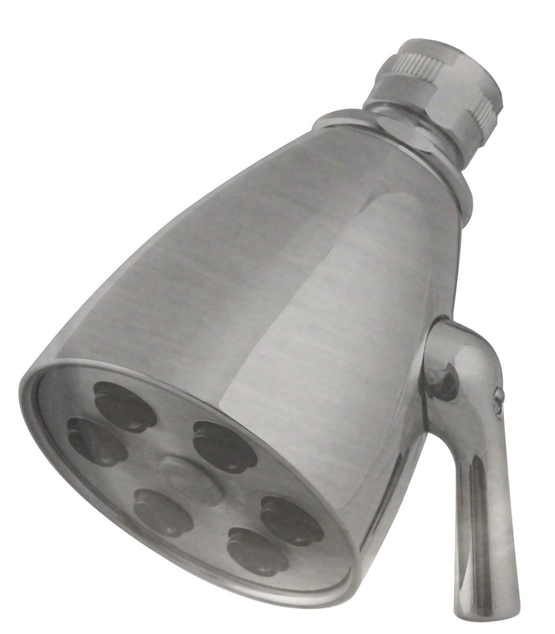 Westbrass 2-1/4" Brass 6-Jet Adjustable Shower Head, Satin Nickel, D308-07