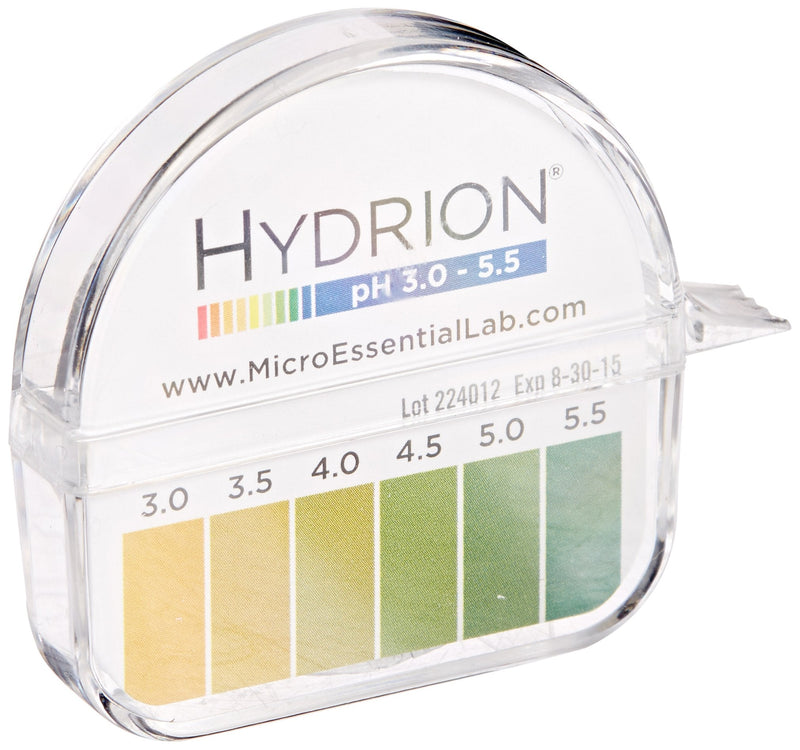 3110M18EA 325 Hydrion Short Range pH Test Paper Dispenser, 3.0-5.5 pH