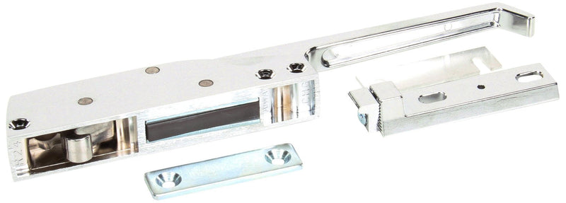 10-3/4" L Chrome Plated Die Cast Magnetic/Mechanical Edgemount Latch with Offset Handle