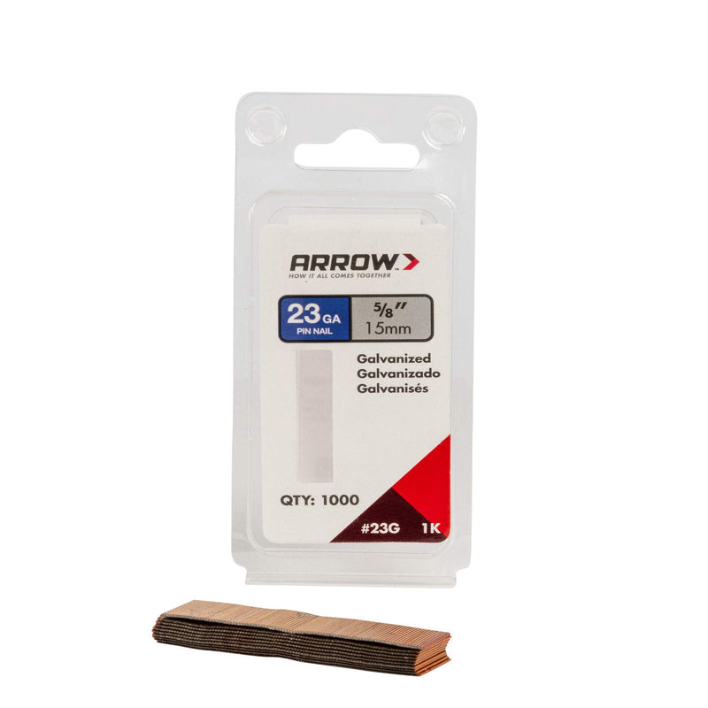 Arrow 23G15-1K Arrow 5/8-Inch Pin Nail, 1000-Pack