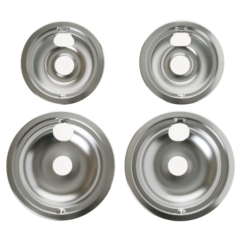GE GE68C OEM 6" and 8" Drip Pan Kit (Chrome) Appliances Electric Range or Stoves Kitchen