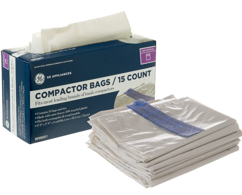 GE WX60X1 Genuine OEM Universal Trash Compactor Bags for GE Trash Compactors 1