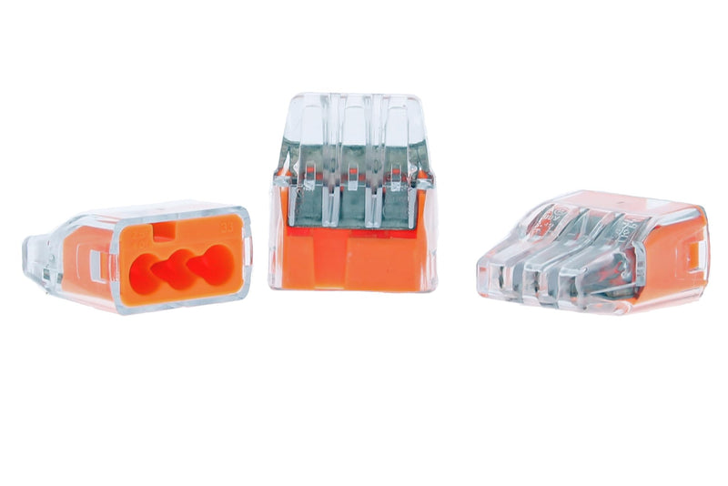 IDEAL Electrical 30-1033P Orange in-Sure Push-in 3-Port Connectors (100-Pack)