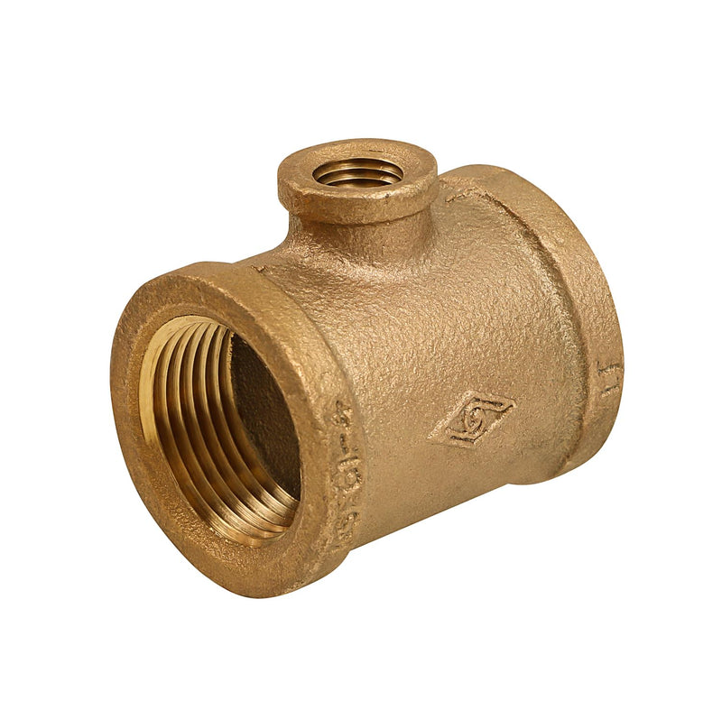 Supply Giant CSSU2006 2 in. x 1-1/2 in Reducing Tee Two Size with Female Threaded Connections Ends, Brass Construction, Higher Corrosion Resistance Economical & Easy to Install, 10