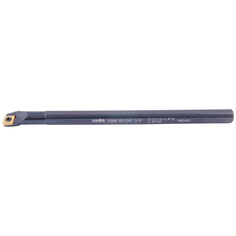 HHIP 1001-0026 3/8 x 6 Inch Shank S-SCLCR6-2 Indexable Boring Bar with Insert 3/8 Diameter x 6" OAL S06M-SCLCR2 Dimension Style B Set