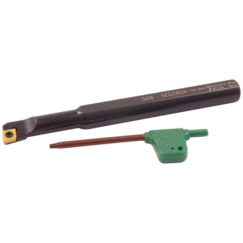 HHIP 1031-0500 S08 SCLCR06 Mini Indexable Boring Bar 5.00" OAL, 1/2" Shank S08 SCLCR06 Boring Bar Style