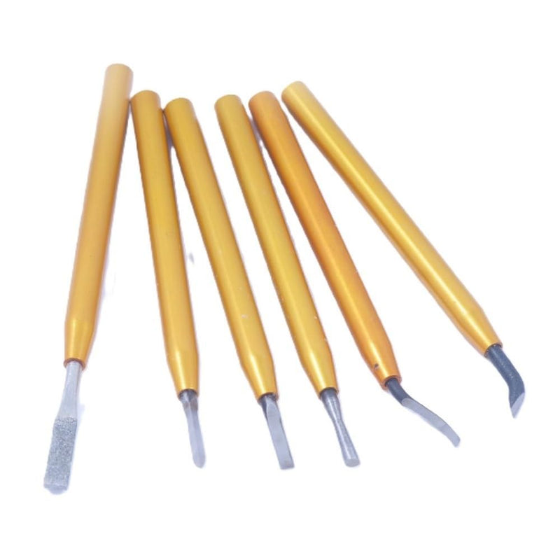 HHIP 2001-0228 6 Piece Mini Deburring & Scraping Tool Kit