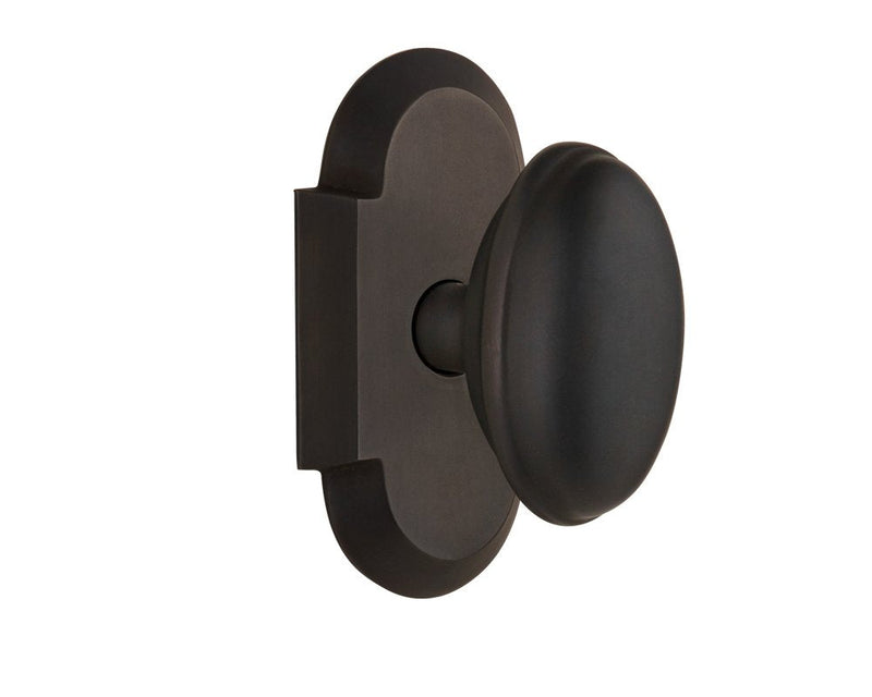Nostalgic Warehouse Cottage Plate with Homestead Door Knob, Double Dummy, Oil-Rubbed Bronze Oil Rubbed Bronze