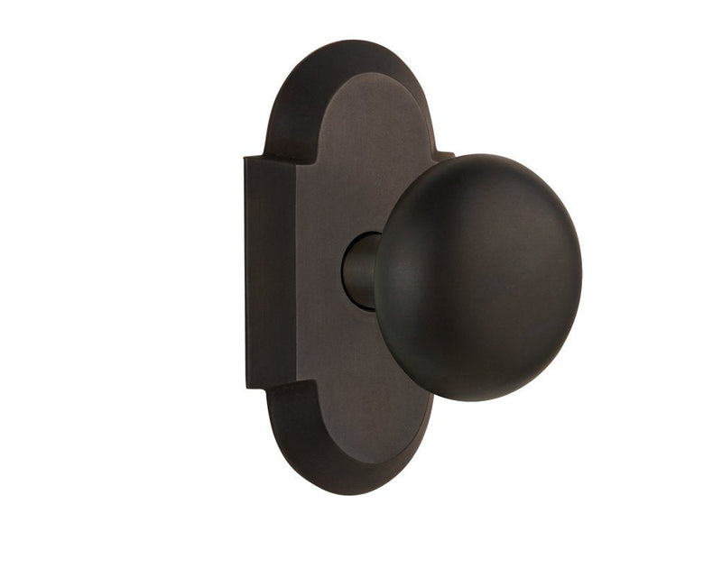 Nostalgic Warehouse Cottage Plate with New York Door Knob, Double Dummy, Oil-Rubbed Bronze Oil Rubbed Bronze