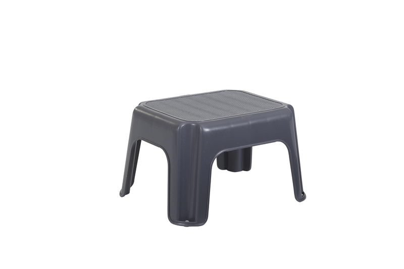 Rubbermaid One-Step Stool, Bisque, Holds up to 200 Pounds, 7" Height, Gray, Durable Step Stool for Kids/Bathroom/Home/Office/Garage 1 ct (Pack of 1)
