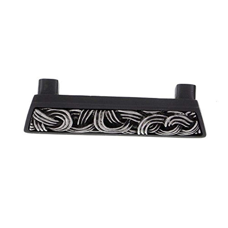 Vicenza Designs P1255-OBAN Sanzio Linking Lines Finger Pull, Oil-Rubbed Bronze/Antique Nickel