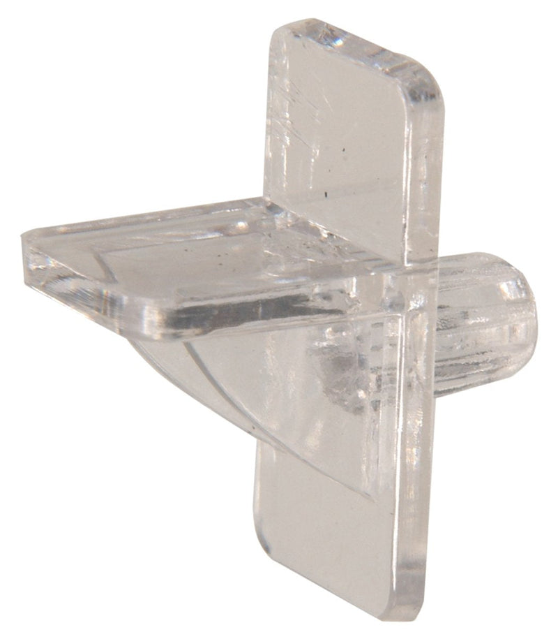 Hillman 52052 Square Shelf Pin-Clear Plastic, Fits 1/4-Inch Hole, 1/4-Inch Pin Length, 15-Pack,Gray