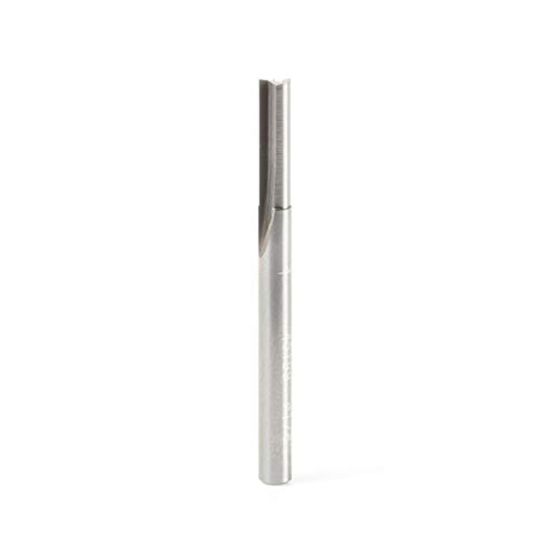 Amana Tool - 45199 Solid Carbide Cutting Edge Straight Plunge CNC Router Bit for Wood High Production 1/8 Dia x 7/16 x 1/8 Inch Shank