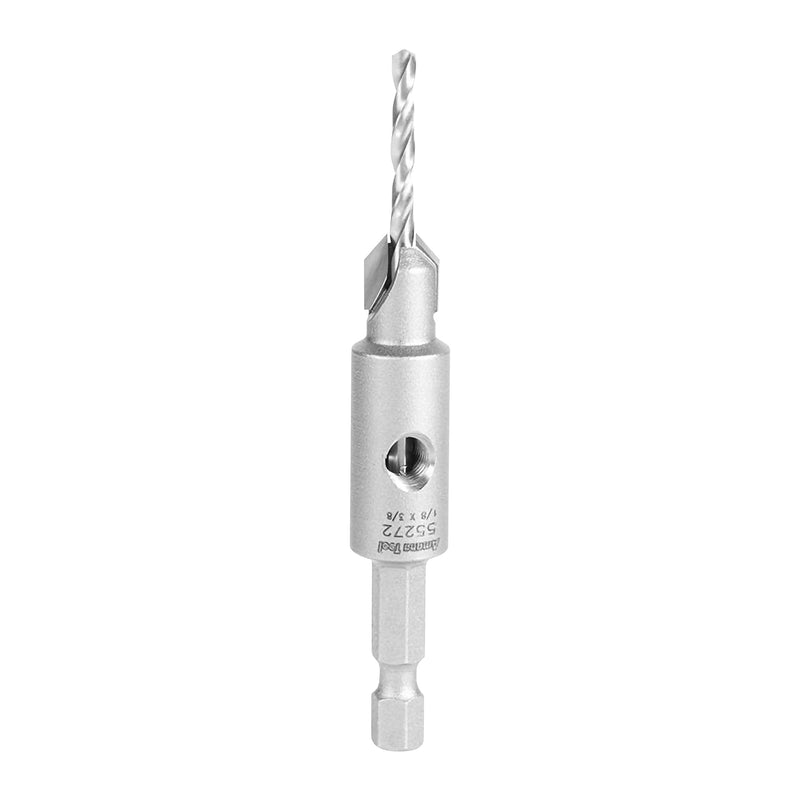 Amana Tool Carbide Tipped 82 Degree Countersink Drill Bit, 55272, 3/8 Dia x 1/8 Drill D x 1/4 Inch Quick Release Hex Shank for Tool 55227