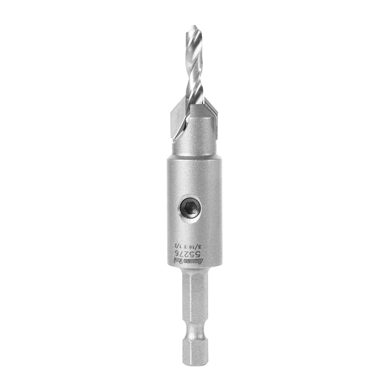 Amana Tool Carbide Tipped 82 Degree Countersink Drill Bit, 55276, 1/2 Dia x 3/16 Drill D x 1/4 Inch Quick Release Hex Shank for Tool 55242