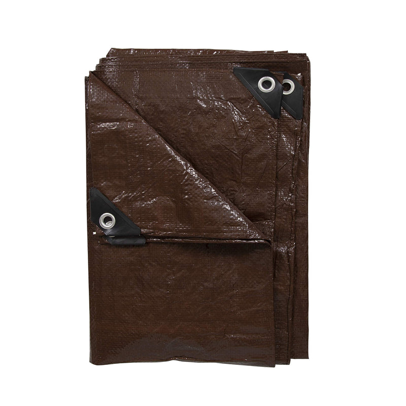 Stansport Light-Duty Rip-Stop Tarp 8' x 10' - Brown (U-810) 8' x 10'