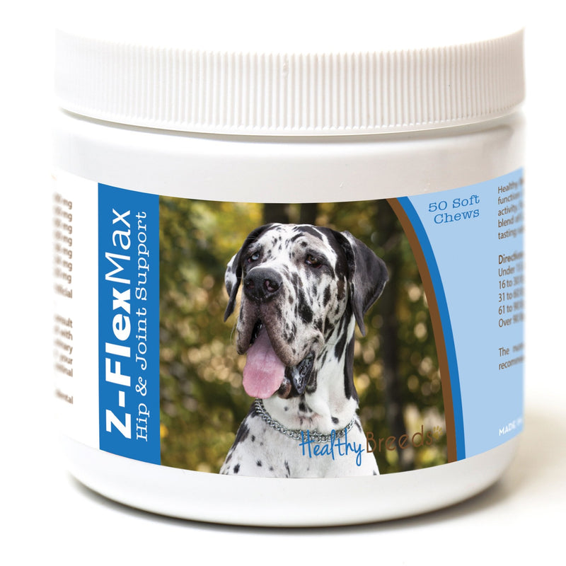 Healthy Breeds Great Dane Z-Flex Max Hip and Joint Soft Chews 50 Count - PawsPlanet Australia