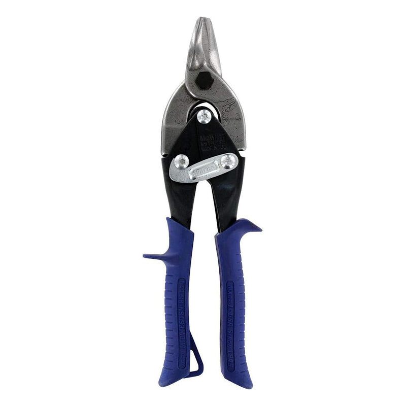 Midwest Snips MIDWEST Bulldog Aviation Tin Snip - Straight Cut Regular Tin Cutting Shears with Forged Blade & KUSH'N-POWER Comfort Grips - MWT-6716B Metal
