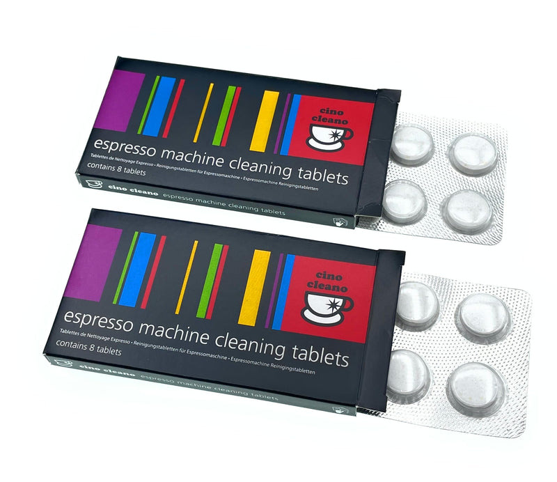 Cino Cleano Espresso Machine Cleaning Tablets, for Breville Espresso Machines, Descaling Tablets for Baristas (Pack of 2, 16 Tablets) 8 Count (Pack of 2)