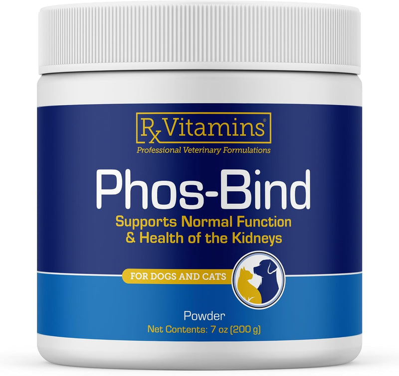 Rx Vitamins for Pets Phos-Bind for Dogs & Cats - Supports Normal Function & Health of Kidneys - 200 g Powder