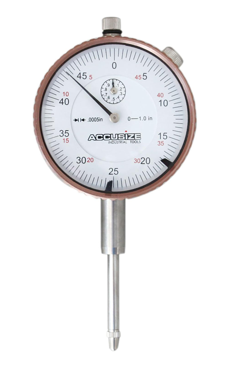 Accusize Industrial Tools 0-1'' by 0.0005'' Dial Indicators, P900-S099 0-1" x 0.0005"