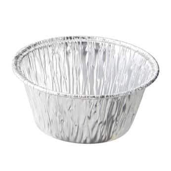 Cole-Parmer Aluminum General Purpose Weighing Dishes, 75 mL, 100/Pk, Large Cap. mL 75 - Dia. in. 2.4375 - Aluminum